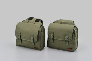 HenlyBegins saddlebag "double" 2x 10 liter khaki 2
