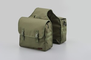 HenlyBegins saddlebag "double" 2x 15 liter khaki