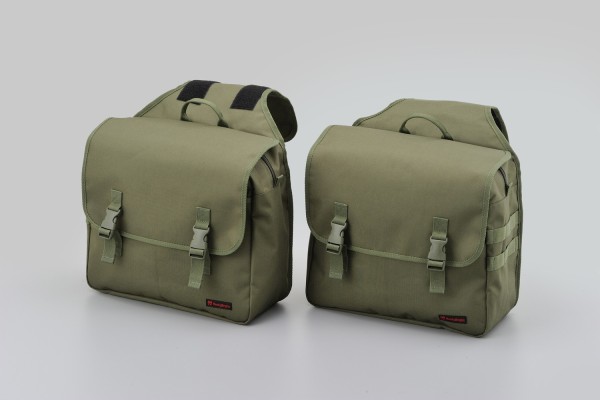HenlyBegins saddlebag "double" 2x 15 liter khaki
