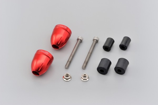 "BULLET" Handlebar ends CNC red anodized 14-19mm