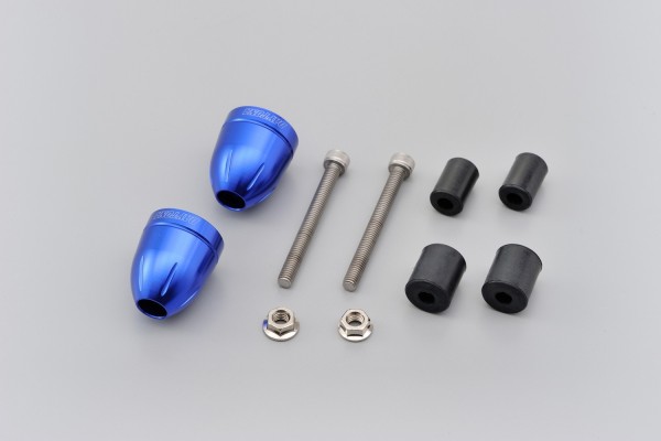 "BULLET" Lenkergewichte Set Aluminium CNC blau eloxiert 14-19mm