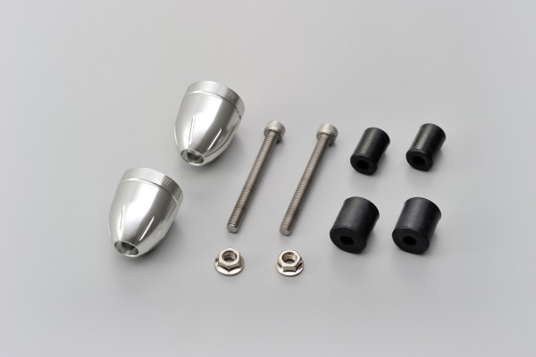 "BULLET" Handlebar ends CNC silver anodized 14-19mm