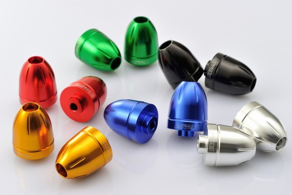 "BULLET" Lenkergewichte Set Aluminium CNC schwarz eloxiert 14-19mm