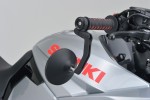 "D-MIRROR" Aluminium bar end mirror black round excentric "D-MIRROR" Aluminium bar end mirror black round excentric