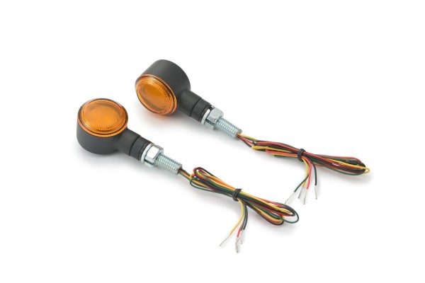 "D-LIGHT SOL-W" LED indicator pair integr. tail brake light black orange lens