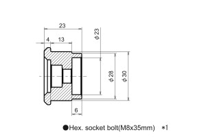 "D-MIRROR" Lenkerenden Spiegel Adapter KAWASAKI schwarz 2