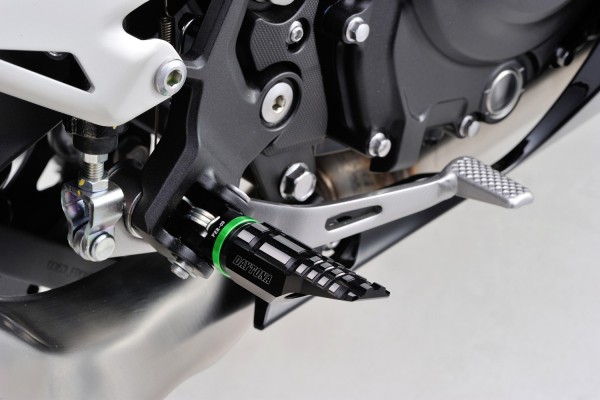 Step for rider "TKM" aluminium dual-anodized f. KAWASAKI Ninja 250 400