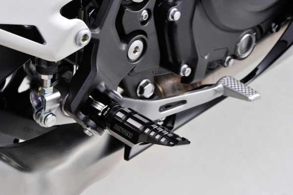 Step for rider "TKM" aluminium dual-anodized f. KAWASAKI Ninja 250 400