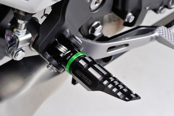 Step for rider "TKM" aluminium dual-anodized f. KAWASAKI Ninja 250 400