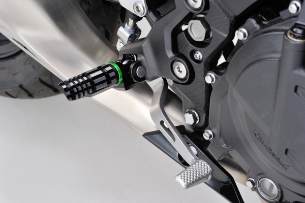Step for rider "TKM" aluminium dual-anodized f. KAWASAKI Ninja 250 400