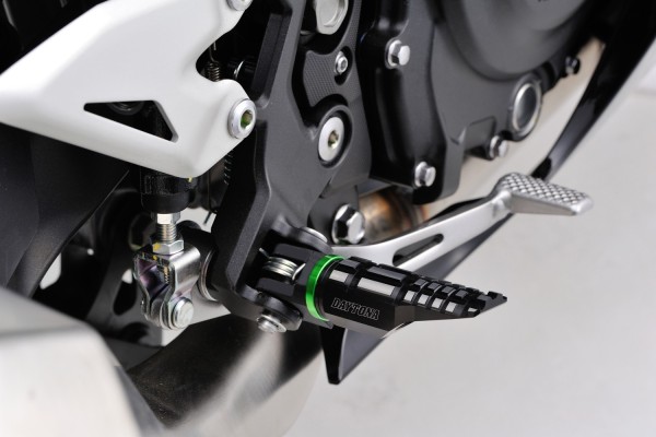 Step for rider "TKM" aluminium dual-anodized f. KAWASAKI Ninja 250 400