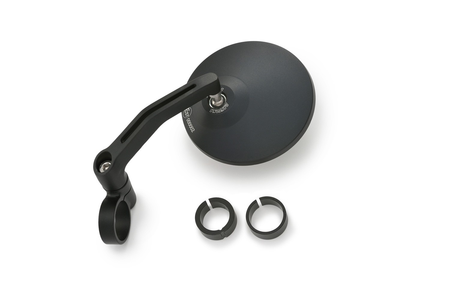 Gasolina-Moto - Lenkerenden-Spiegel-Set oval - HD CORSE - CNC-Aluminium -  schwarz-matt