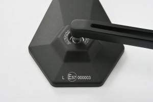 "D-MIRROR" Aluminium mirror black 6-edged 2