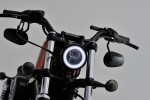 "CAPSULE120" 120mm 4 1/2" LED Headlight black bottom mount
