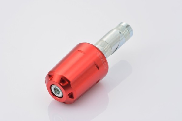 "REVOLVER" Heavy-weight handlebar ends CNC red...