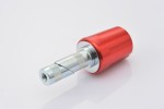 "REVOLVER" Heavy-weight handlebar ends CNC red anodized 17-19mm M8