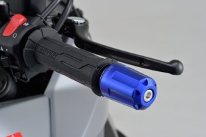 "REVOLVER" Heavy-weight handlebar ends CNC blue anodized... 2