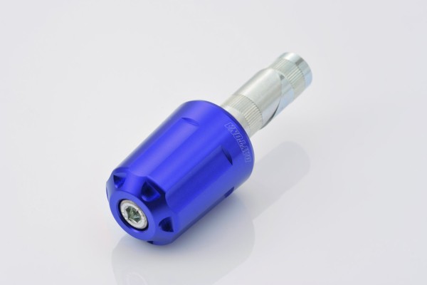 "REVOLVER" Heavy-weight handlebar ends CNC blue...