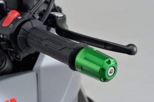 "REVOLVER" Heavy-weight handlebar ends CNC green anodized... 2