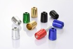 "REVOLVER" Heavy-weight handlebar ends CNC silver anodized 17-19mm M8
