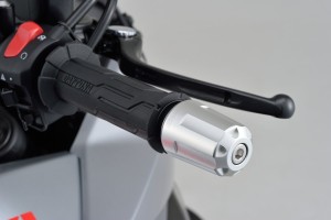 "REVOLVER" Heavy-weight handlebar ends CNC silver... 2