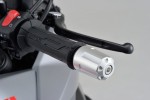 "REVOLVER" Heavy-weight handlebar ends CNC silver anodized 17-19mm M8