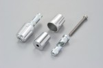 "REVOLVER" Heavy-weight handlebar ends CNC silver anodized 17-19mm M8