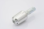 "REVOLVER" Heavy-weight handlebar ends CNC silver anodized 17-19mm M8