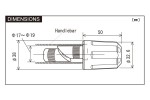 "REVOLVER" Heavy-weight handlebar ends CNC silver anodized 17-19mm M8