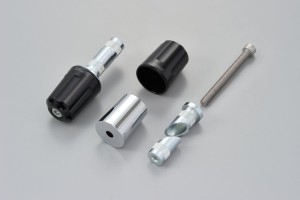 "REVOLVER" Heavy-weight handlebar ends CNC black anodized...