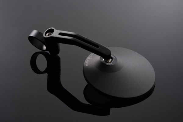 "D-MIRROR" Aluminium bar end mirror black round excentric