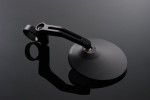 "D-MIRROR" Aluminium bar end mirror black round excentric "D-MIRROR" Aluminium bar end mirror black round excentric