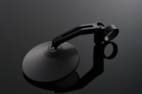 "D-MIRROR" Aluminium bar end mirror black round excentric