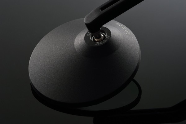 "D-MIRROR" Aluminium bar end mirror black round excentric