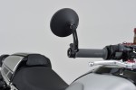 "D-MIRROR" Aluminium bar end mirror black round excentric "D-MIRROR" Aluminium bar end mirror black round excentric