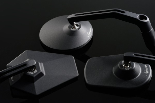 "D-MIRROR-3" Aluminium mirror black ROUND...