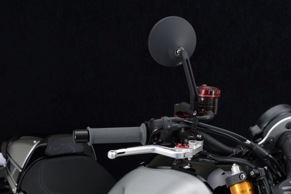"D-MIRROR-3" Aluminium mirror black ROUND...
