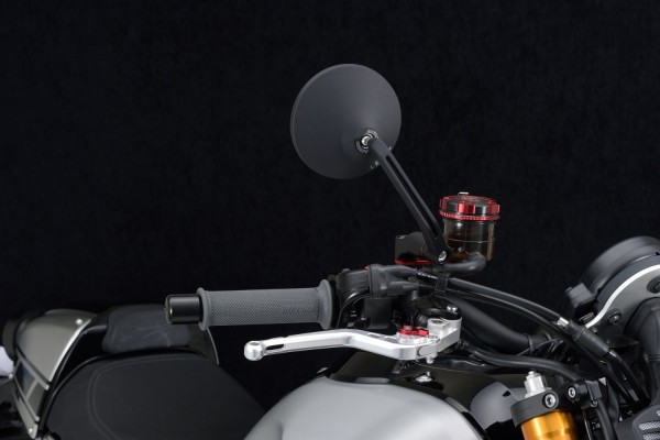 "D-MIRROR-3" Aluminium mirror black ROUND...