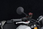"D-MIRROR-3" Aluminium mirror black ROUND excentric