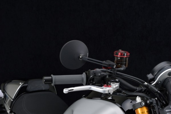 "D-MIRROR-3" Aluminium mirror black ROUND...