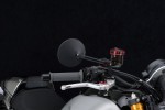 "D-MIRROR-3" Aluminium mirror black ROUND excentric