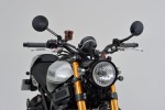 "D-MIRROR-3" Aluminium mirror black ROUND excentric