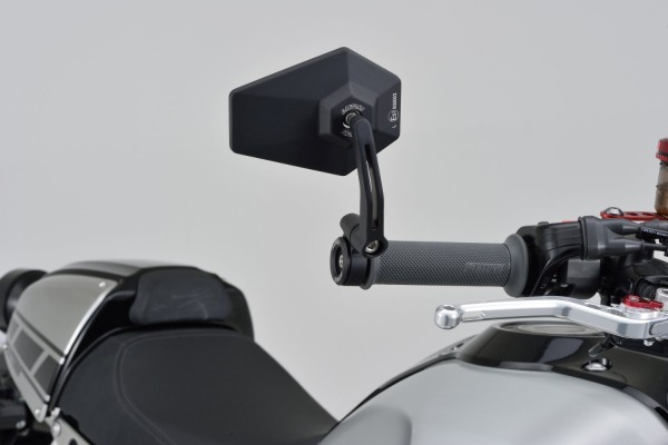 "D-MIRROR-4" Aluminium bar end mirror black...