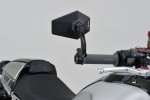 "D-MIRROR-4" Aluminium bar end mirror black HEXAGON