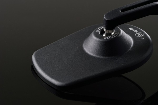 "D-MIRROR-5" Aluminium bar end mirror black PAN