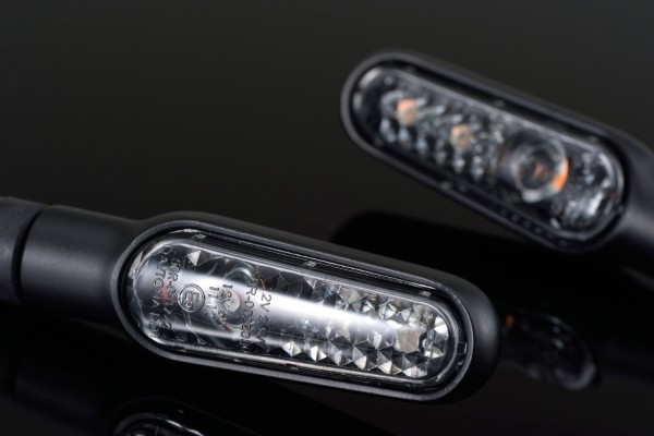 "D-LIGHT" LED Blinker Paar schwarz smoke