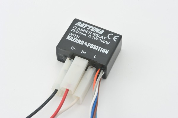 IC flasher relay f. LED & bulb 12V with position and hazard function