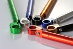 Handlebar brace bar alloy red anodized 150 mm