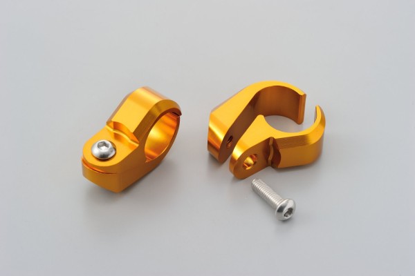 Clamp set 22.2mm alloy gold anodized f. Handlebar brace