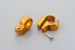 Clamp set 22.2mm alloy gold anodized f. Handlebar brace